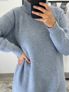 PULL LONG FEMME BLEU