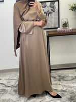 Charger l&#39;image dans la galerie, ABAYA SATIN TAUPE
