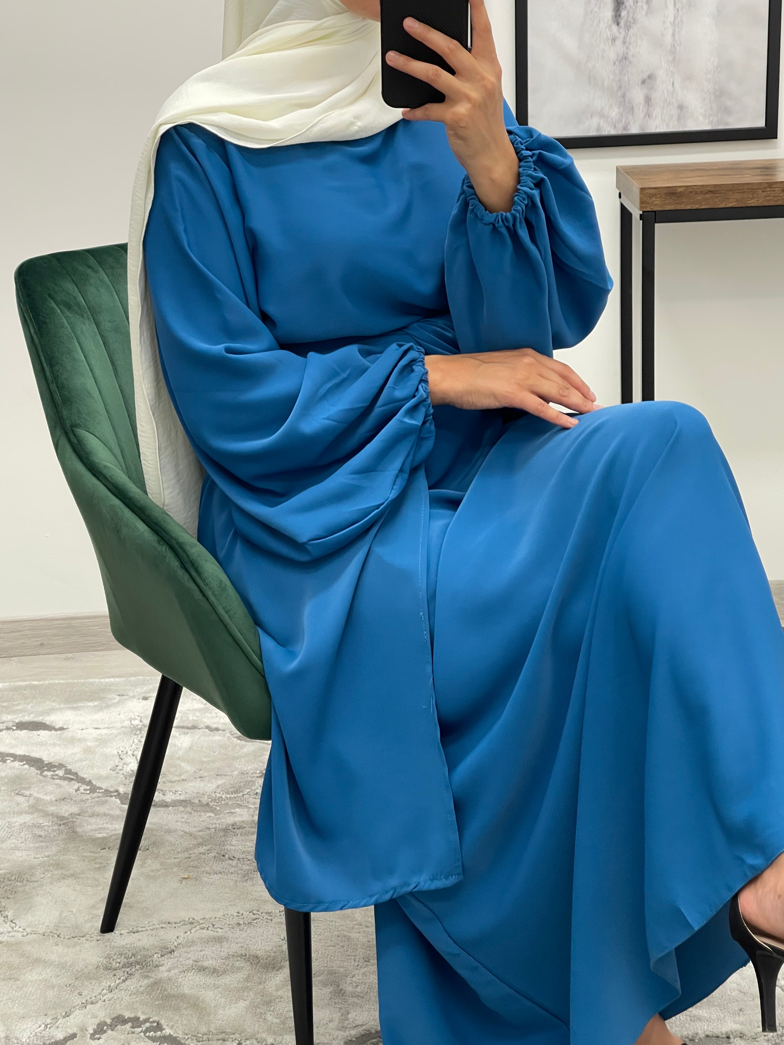 ROBE ABAYA JAWHARA BLEU