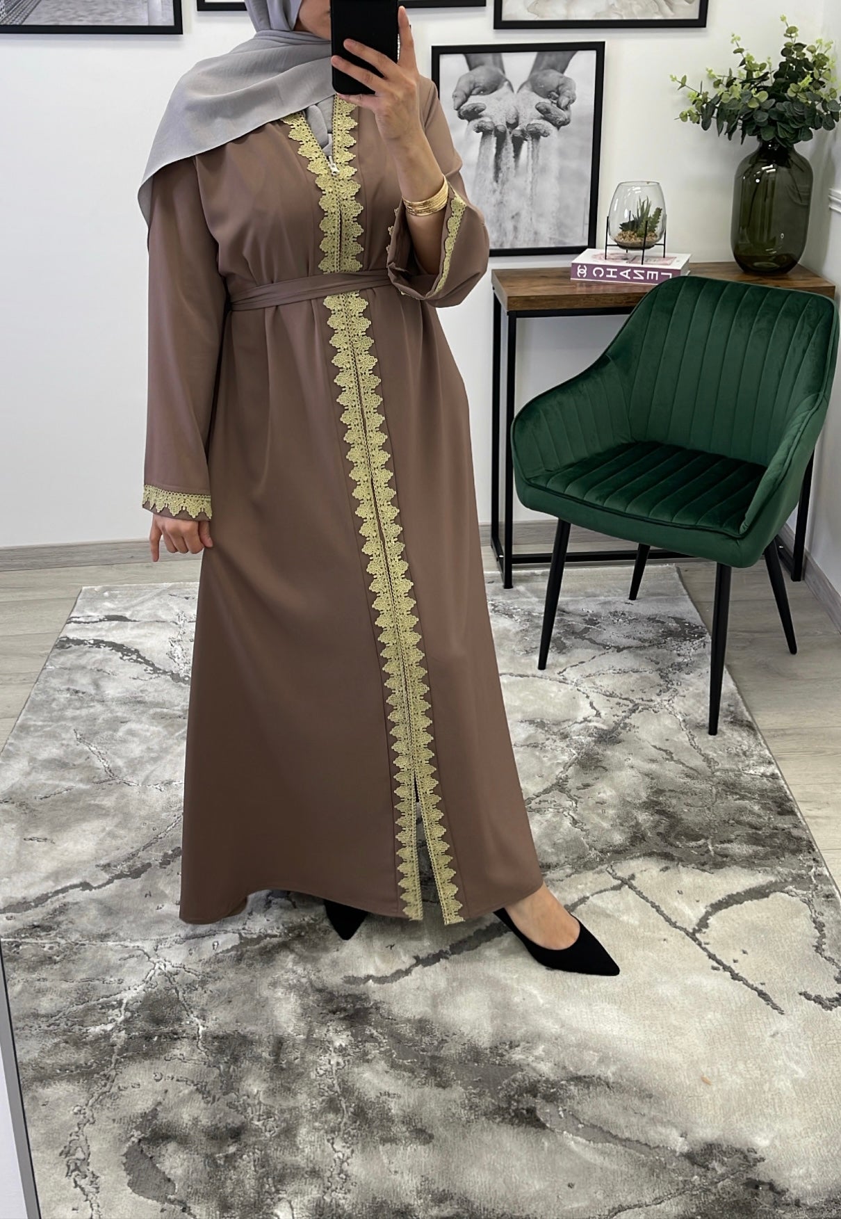 ABAYA TAUPE ALMA