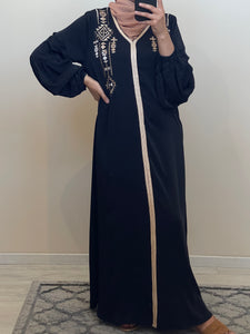 ROBE CAFTAN AMIRA NOIR