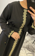 Charger l&#39;image dans la galerie, ABAYA ROBE DENTELLE NOIR
