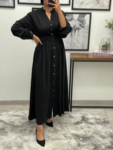 ROBE BOUTONNÉE SONIA NOIR