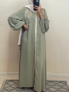 ROBE CAFTAN AMIRA VERT