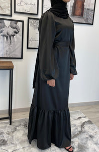 ROBE SATINÉ NOIR