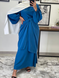 ROBE ABAYA JAWHARA BLEU