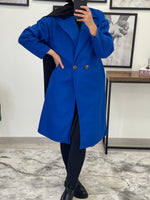 Charger l&#39;image dans la galerie, MANTEAU OVERSIZE FEMME BLEU
