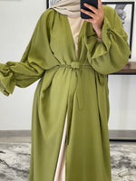 Charger l&#39;image dans la galerie, KIMONO JAWHARA VERT OLIVE
