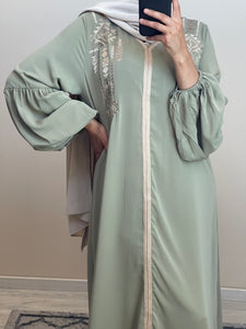 ROBE CAFTAN AMIRA VERT