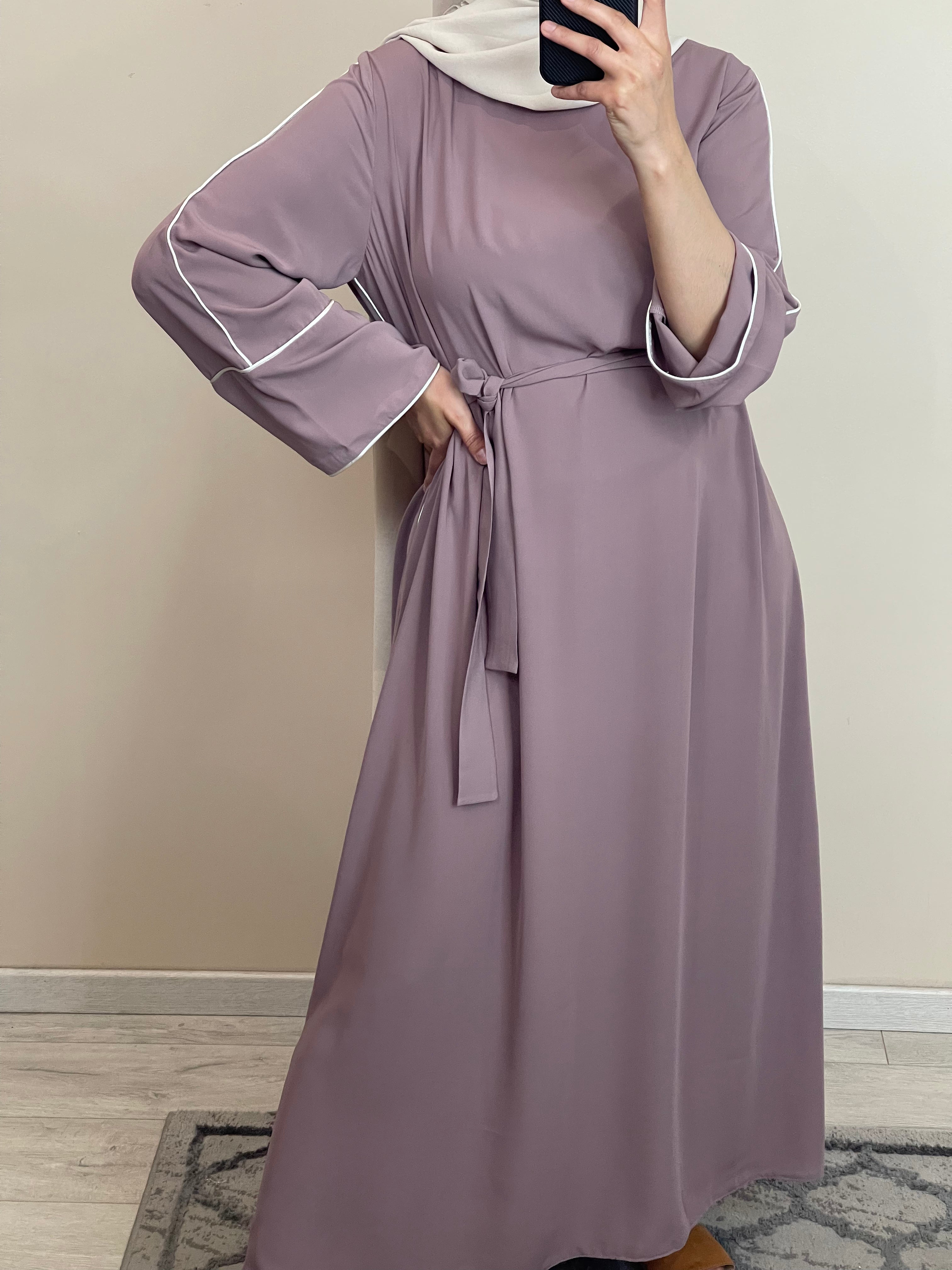 ABAYA LISA VIEUX ROSE