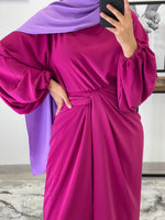 Charger l&#39;image dans la galerie, ROBE ABAYA JAWHARA FUSHIA
