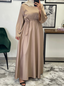 ROBE SATIN ADELINE TAUPE