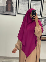 Charger l&#39;image dans la galerie, KHIMAR SOIE DE MEDINE FUSHIA
