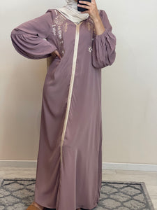 ROBE CAFTAN AMIRA VIEUX ROSE