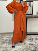 Charger l&#39;image dans la galerie, ROBE ABAYA JAWHARA ORANGE
