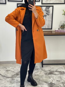 MANTEAU OVERSIZE FEMME ORANGE