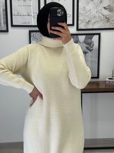 PULL LONG FEMME ÉCRU