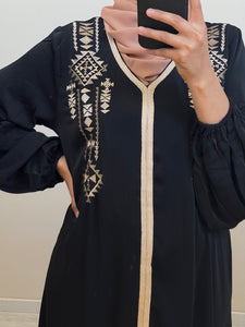 ROBE CAFTAN AMIRA NOIR