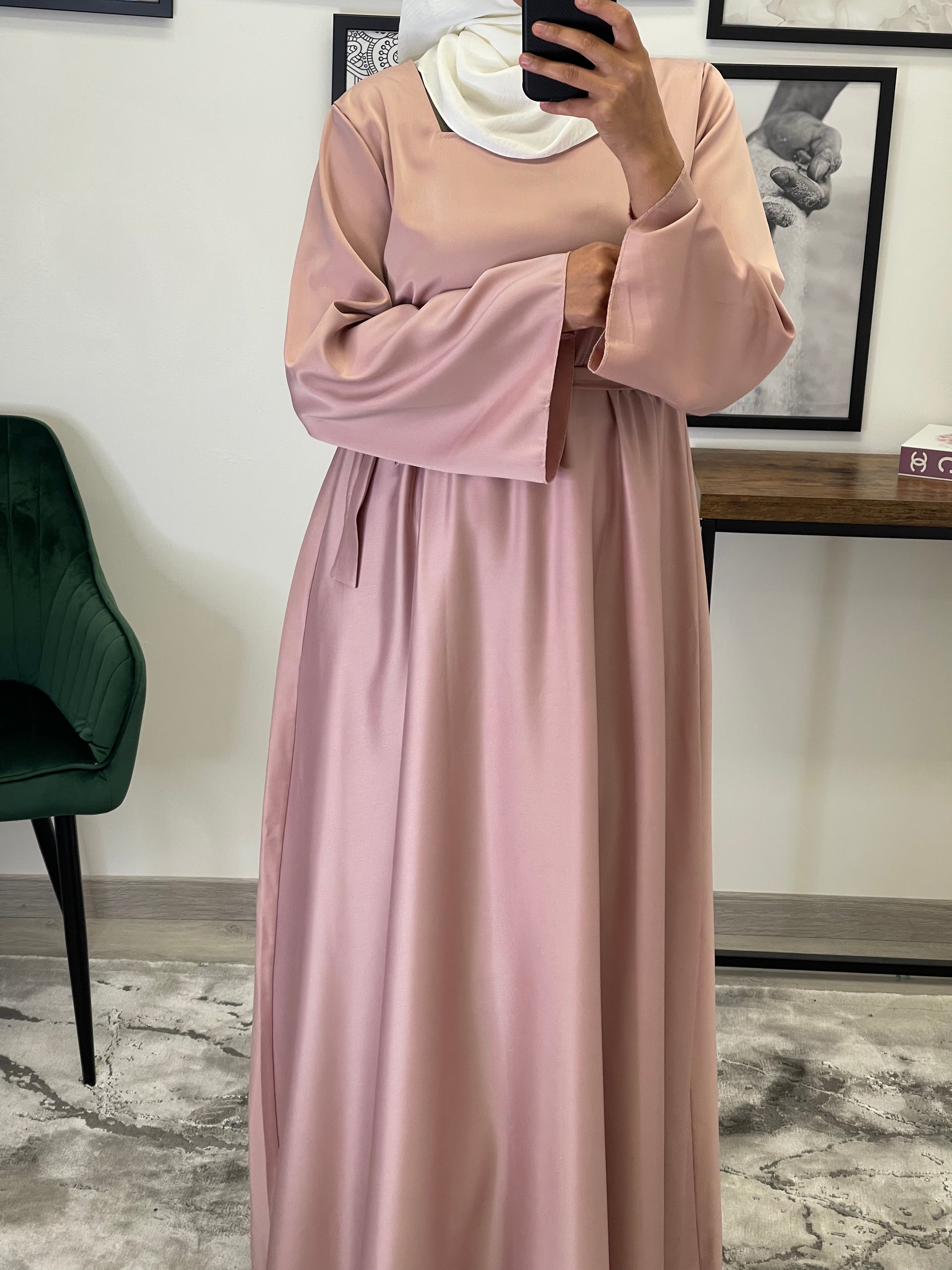 ROBE SATIN ADELINE ROSE