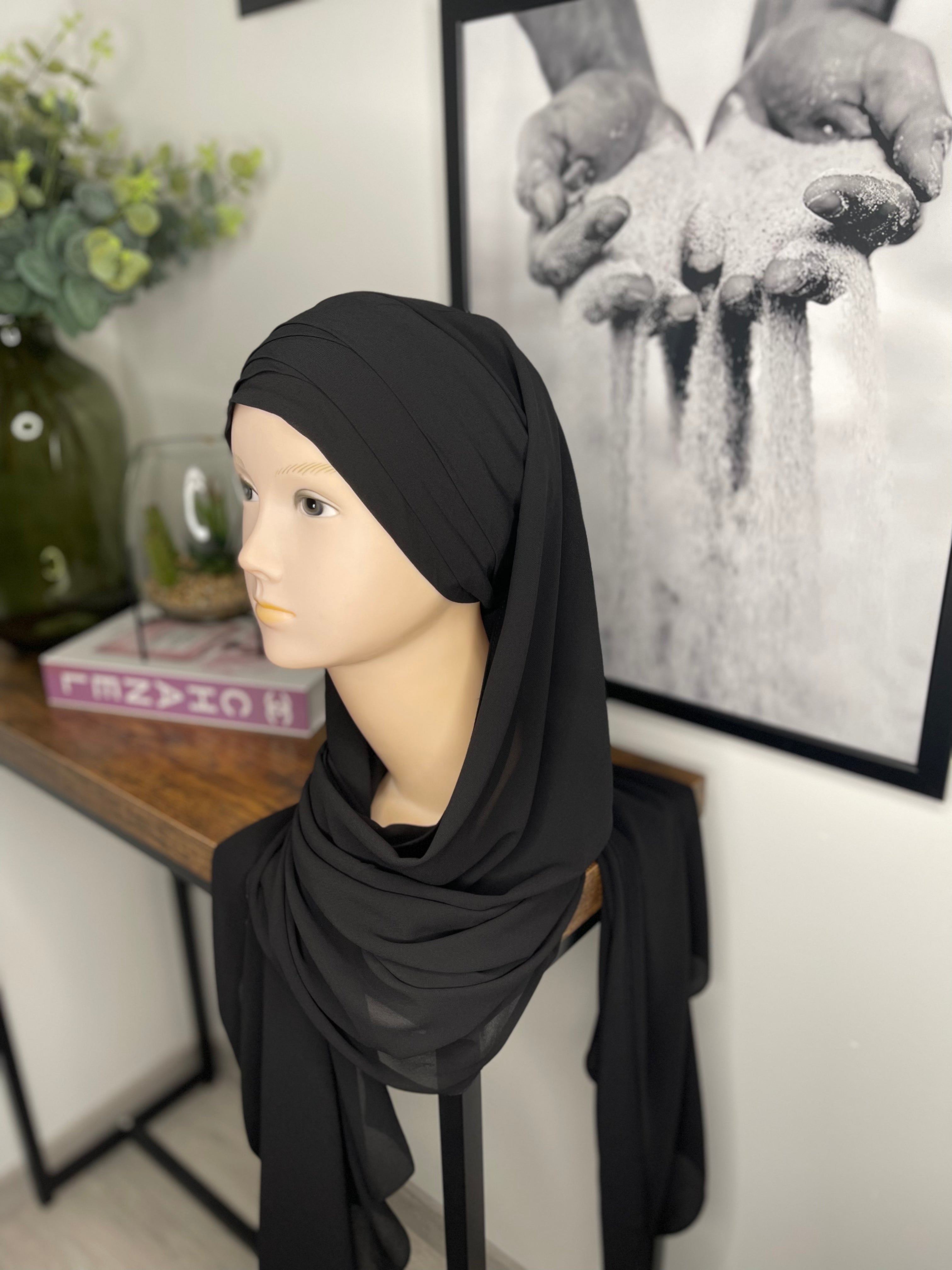 HIJAB PRÊT À ENFILER NOIR