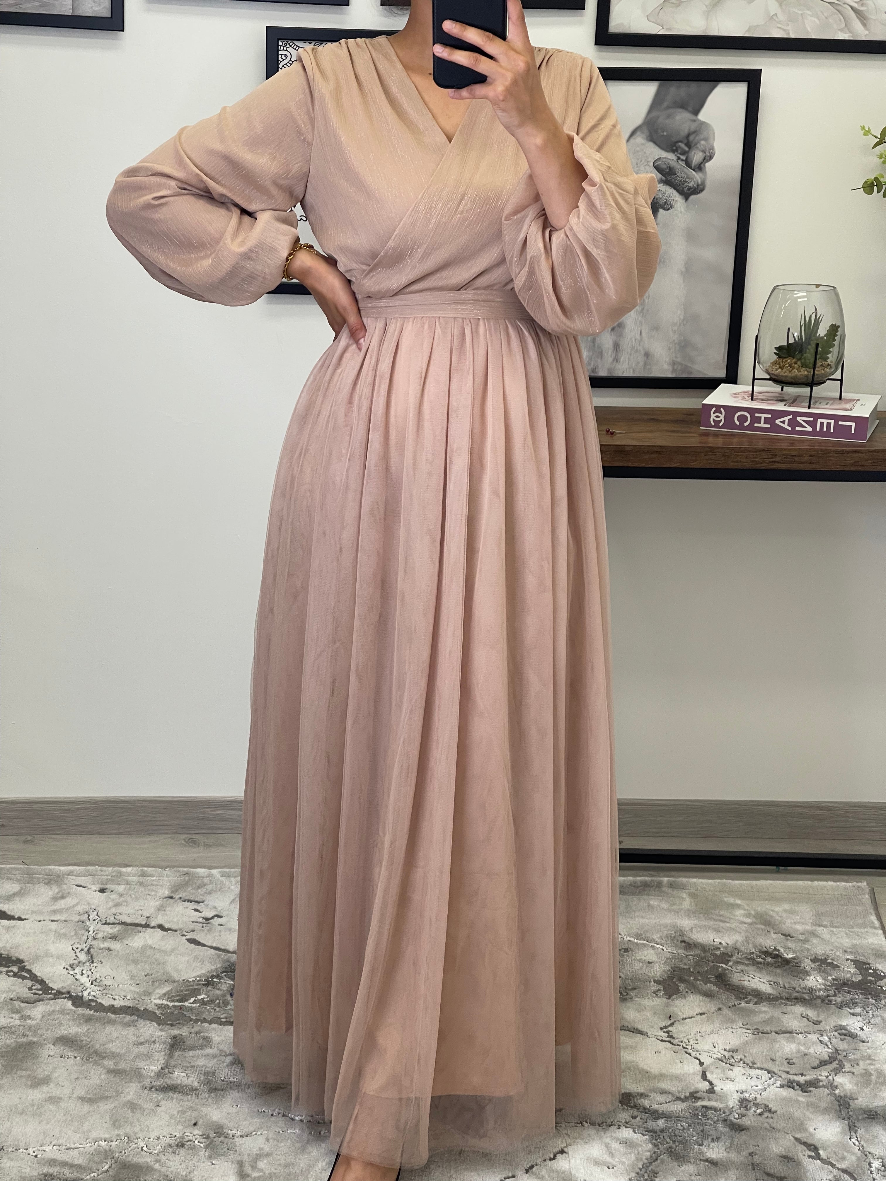 ROBE TULLE ALMA NUDE