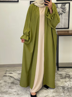 Charger l&#39;image dans la galerie, KIMONO JAWHARA VERT OLIVE
