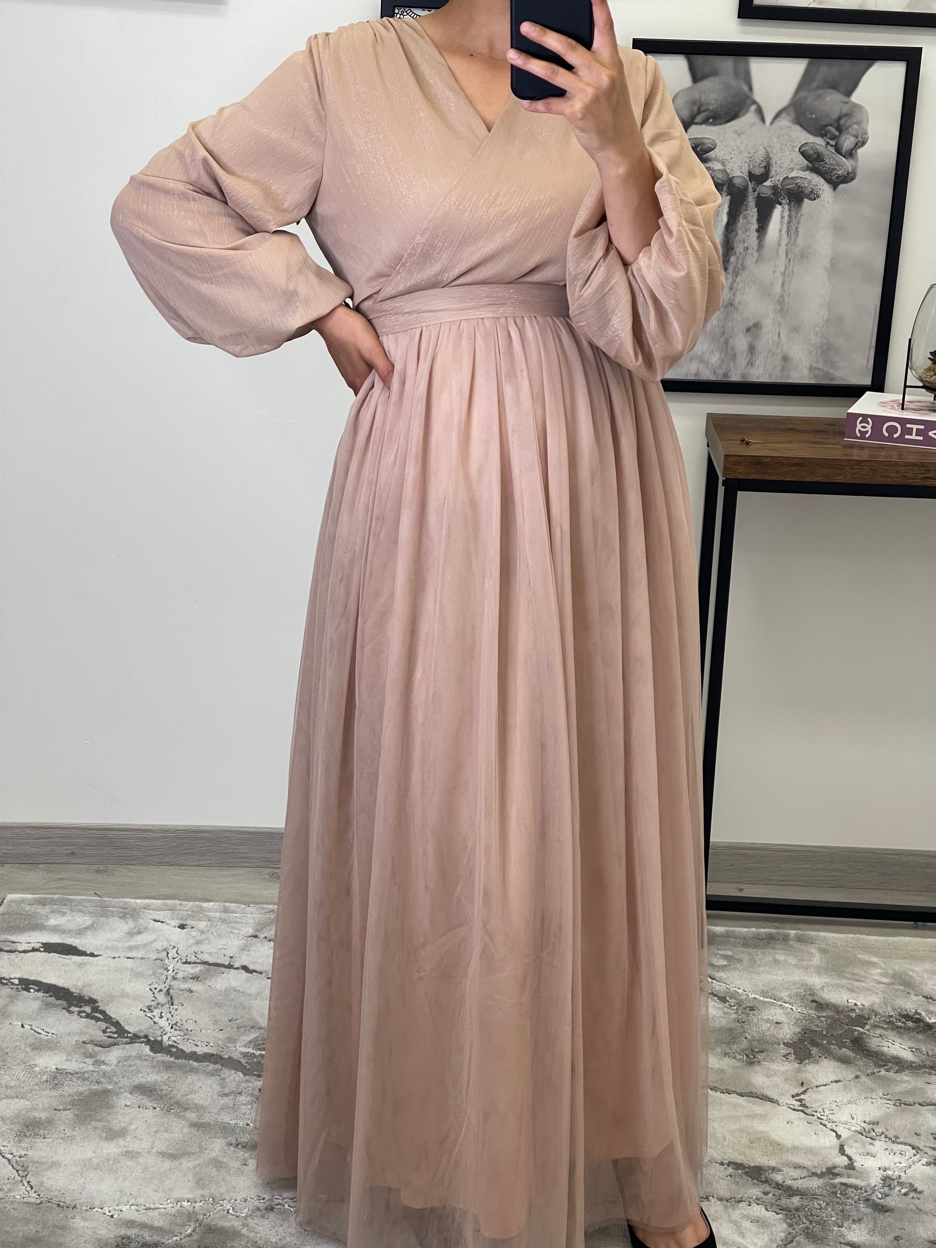 ROBE TULLE ALMA NUDE