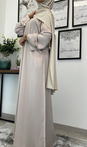 ABAYA SATIN NUDE