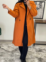 Charger l&#39;image dans la galerie, MANTEAU OVERSIZE FEMME ORANGE
