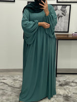 Charger l&#39;image dans la galerie, ABAYA AMINA VERT CANARD
