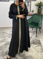 Charger l&#39;image dans la galerie, ABAYA ROBE DENTELLE NOIR
