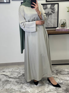 ABAYA SATIN VERT