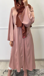 Charger l&#39;image dans la galerie, ROBE SATIN KIMONO ROSE
