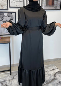 ROBE SATINÉ NOIR