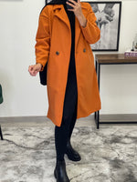 Charger l&#39;image dans la galerie, MANTEAU OVERSIZE FEMME ORANGE
