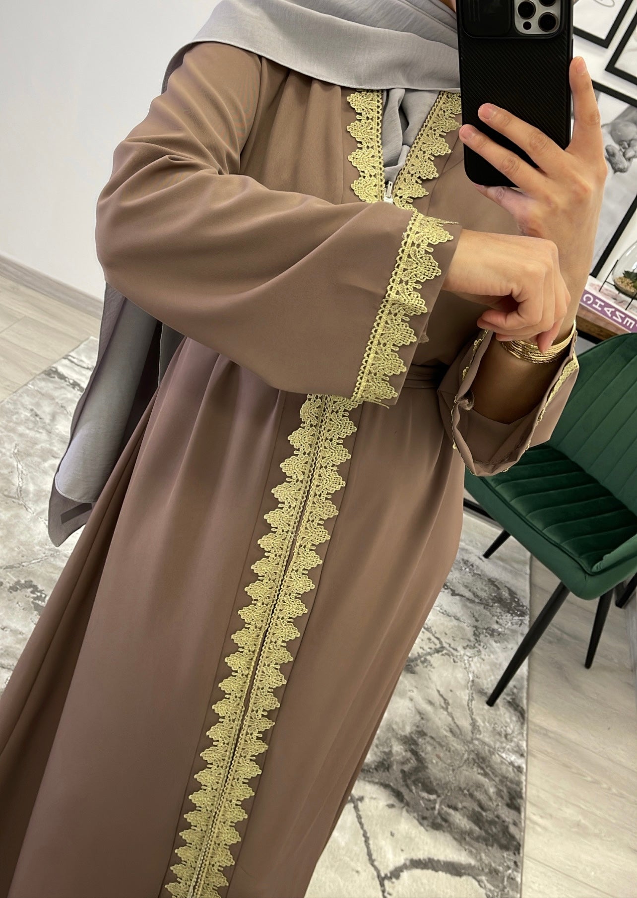 ABAYA TAUPE ALMA