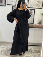 Charger l&#39;image dans la galerie, ROBE ABAYA JAWHARA NOIR
