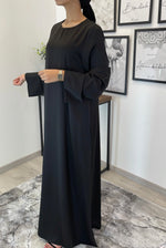 Charger l&#39;image dans la galerie, ABAYA SATIN NOIR
