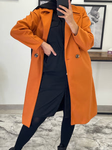 MANTEAU OVERSIZE FEMME ORANGE