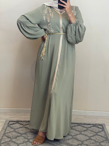 ROBE CAFTAN AMIRA VERT