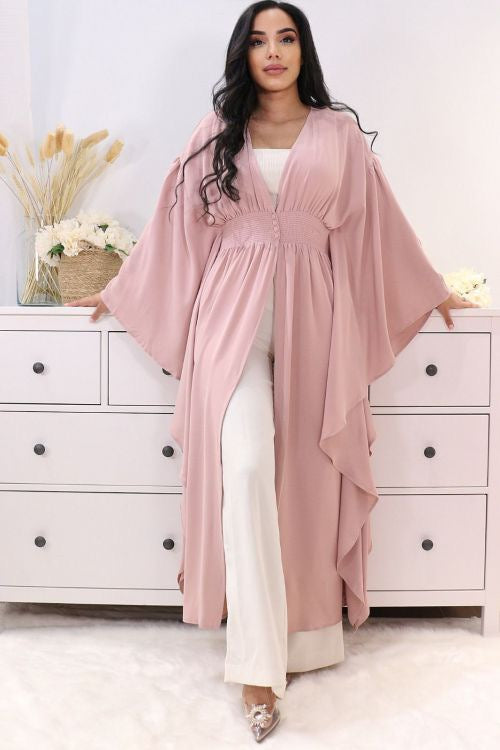 KIMONO GILET ROSE