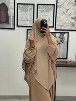 Charger l&#39;image dans la galerie, KHIMAR SOIE DE MEDINE BEIGE
