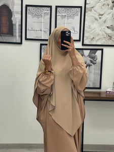 KHIMAR SOIE DE MEDINE BEIGE