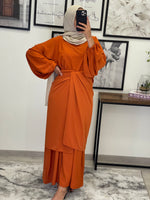 Charger l&#39;image dans la galerie, ROBE ABAYA JAWHARA ORANGE
