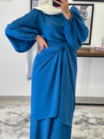 Charger l&#39;image dans la galerie, ROBE ABAYA JAWHARA BLEU
