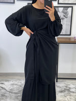 Charger l&#39;image dans la galerie, ROBE ABAYA JAWHARA NOIR
