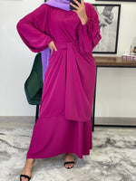 Charger l&#39;image dans la galerie, ROBE ABAYA JAWHARA FUSHIA
