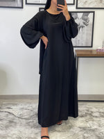 Charger l&#39;image dans la galerie, ROBE ABAYA JAWHARA NOIR
