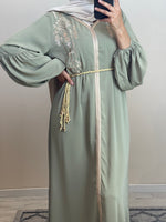 Charger l&#39;image dans la galerie, ROBE CAFTAN AMIRA VERT
