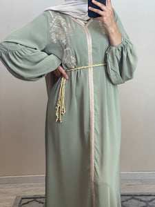 ROBE CAFTAN AMIRA VERT